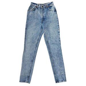 80s vintage Highwaisted Levi's Jeans Acidwash Bleached Orange Tab Tapered Mom.